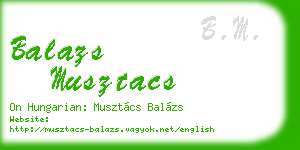 balazs musztacs business card