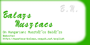 balazs musztacs business card